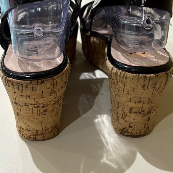 Bucco Capensis Black Platform Open Toe Sandals Size 10 - Picture 13 of 14